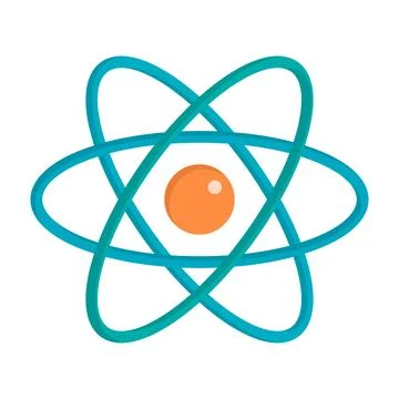 Modern atomic icon. Atom. Vector. Illustrazione stock