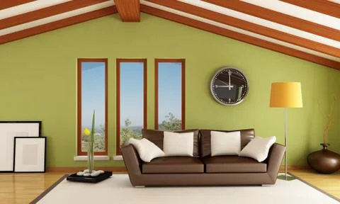 Modern attic Stock Illustration