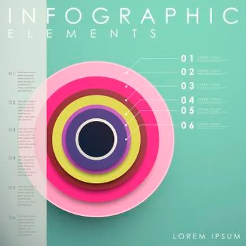 Modern attractive infographic elements design 库存插图