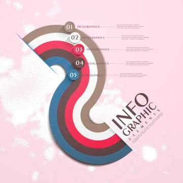 Modern attractive infographic elements design イラスト素材