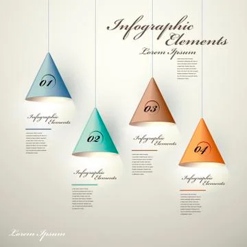 Modern attractive infographic elements design Illustrazione stock