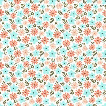 Modern attractive wild flowers vector seamless floral ditsy pattern design Illustrazione stock