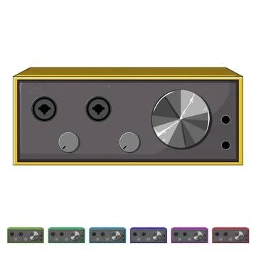 Modern audio interface cartoon vector graphic Stock Illustration
