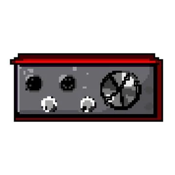 Modern audio interface game pixel art vector illustration Stock Illustration