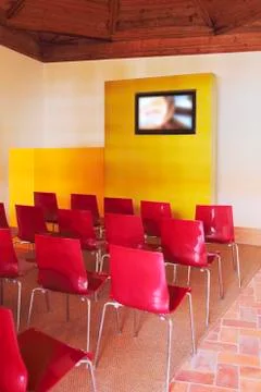 Modern auditorium, presentation Stock Photos