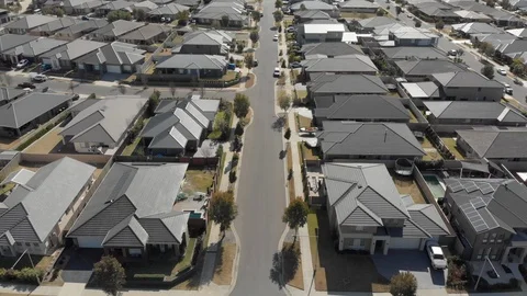 A modern Australian housing development Video stock 93445778