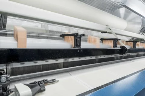 Modern automatic spinning machine Stock Photos