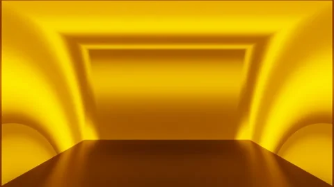 Modern backdrop design., shiny wall studio appearing glowing gold wave Stock Footage 153381853