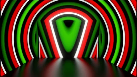 Modern backdrop design., shiny wall studio appearing glowing colorful wave, ultr Stock Footage 153421552