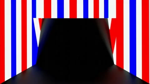 Modern backdrop design., shiny wall studio appearing glowing colorful wave Stock Footage 153467616