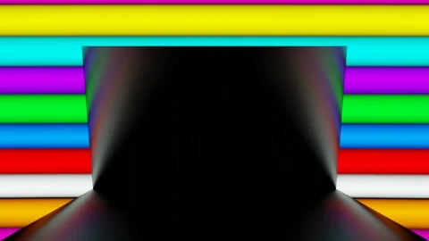 Modern backdrop design., shiny wall studio appearing glowing colorful wave Stock Footage 153501987
