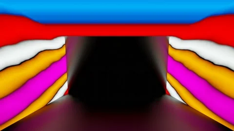Modern backdrop design., shiny wall studio appearing glowing colorful wave Stock Footage 153666512