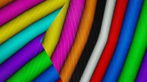 Modern backdrop design., shiny wall studio appearing glowing colorful wave Stock Footage 153925765