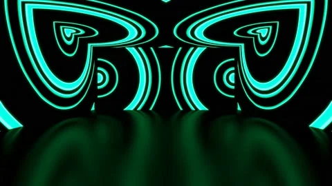 Modern backdrop design., shiny wall studio appearing glowing wave corridor Stock Footage 154459961