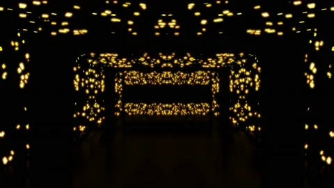 Modern backdrop design., shiny wall studio appearing glowing wave corridor Stock Footage 154547874