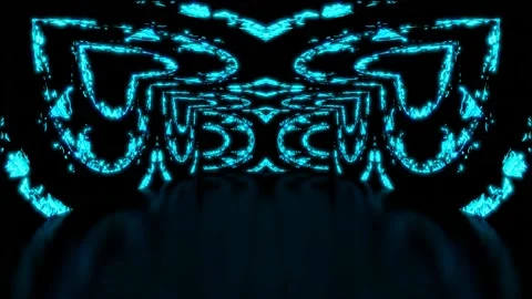 Modern backdrop design., shiny wall studio appearing glowing corridor wave Stock Footage 154649939