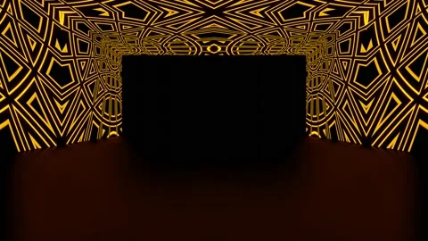 Modern backdrop design., shiny wall studio appearing glowing corridor wave. Stock Footage 154747265