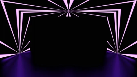 Modern backdrop design., shiny wall studio appearing glowing corridor wave. Stock Footage 154802881