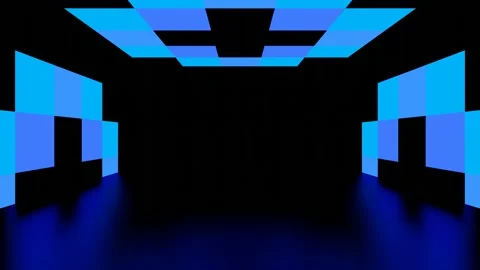 Modern backdrop design., shiny wall studio appearing glowing corridor wave. Stock Footage 154889978