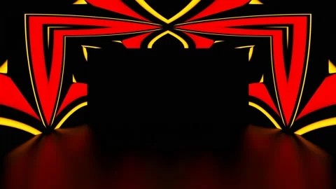 Modern backdrop design., shiny wall studio appearing glowing corridor wave. Stock Footage 154896469