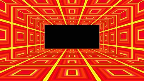 Modern backdrop design., shiny wall studio appearing glowing corridor wave. Stock Footage 154909972