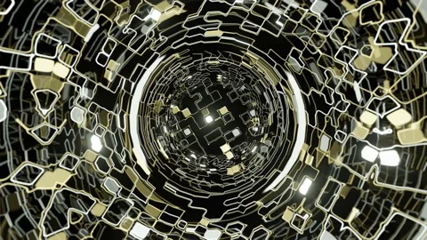 Modern backdrop design., shiny wall studio appearing glowing corridor wave. Video stock 155088108