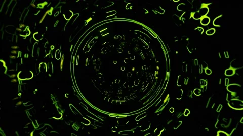 Modern backdrop design., shiny wall studio appearing glowing corridor wave. Stock Footage 155097963