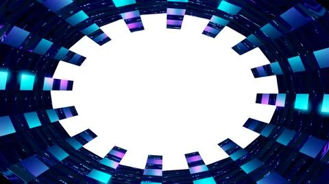 Modern backdrop design., shiny wall studio appearing glowing corridor wave. Stock Illustration