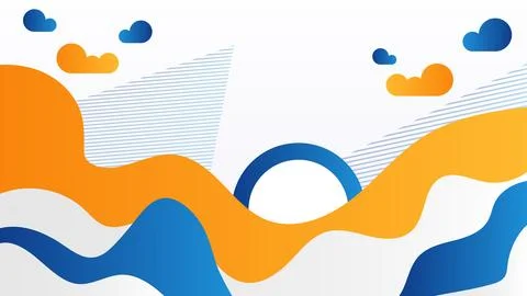 Modern Background Abstract Design With Blue and Orange Geometric Shapes Stock Illustration