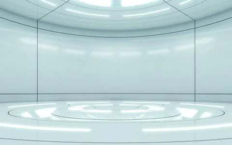 Modern background and empty stage. Future modern interior concept. 3d renderi Stock Illustration