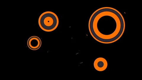 Modern background animation with orange circles and alpha channel Stock Footage 111223176