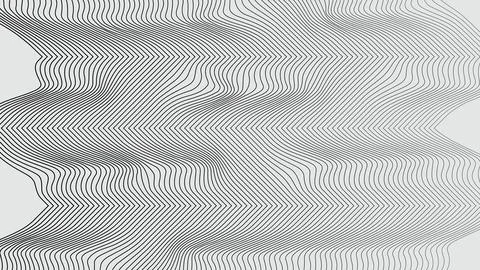 Modern background of black thin vertical curved lines on a white background.. Illustrazione stock