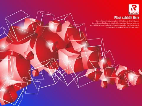 Modern Background with a block chain Illustrazione stock