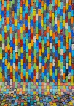 Modern Background of Ceramic pattern of multicolored Stock Photos