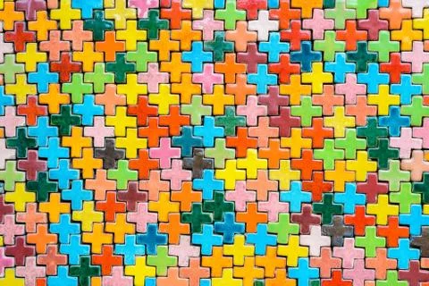 Modern Background of Ceramic pattern of multicolored Stock Photos