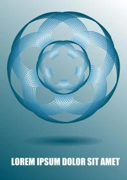 Modern background with circle abstract shape, book cover or leaflet design Stock Illustration