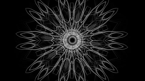 Modern background of complex graphic flower - seamless (FULL HD) Video stock 80392976