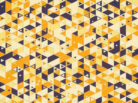 Modern background with cool triangular shapes pattern. 3d rendering Stock Illustration
