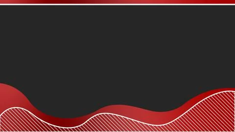 Modern Background Design with Red and Black Color Scheme and Abstract Waves Stock Illustration