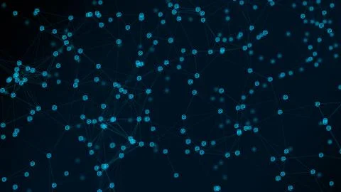 Modern background from dog signs connected by lines of blue to sphere with bl Illustrazione stock