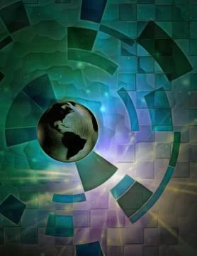 Modern background with Earth Stock Illustration