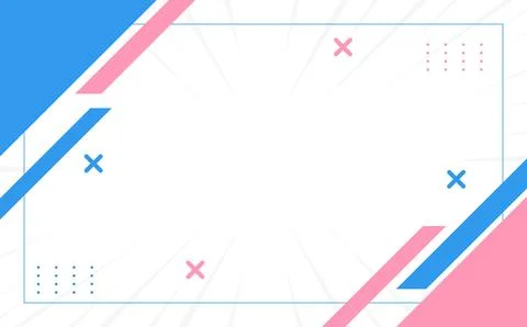 Modern background. Geometric effect, memphis ,blue and pink color. Stock Illustration