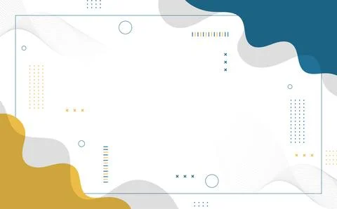 Modern background. Geometric effect ,memphis,waves,lines.green and yellow color Stock Illustration
