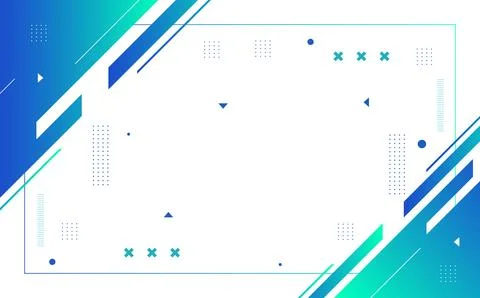 Modern background with .geometric style, blue gradation, memphis Stock Illustration