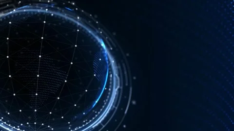 Modern background global technology concept of internet world data connection 库存影片 334652806