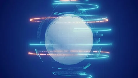 Modern background global technology concept of internet world data connection 库存影片 334652846
