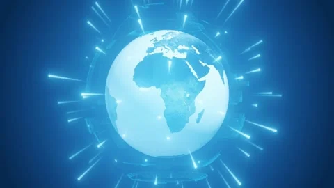 Modern background global technology concept of internet world data connection 库存影片 334652847