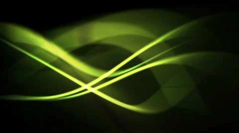 Modern background of green glowing light curves - seamless loop (FULL HD) Video stock 37111284