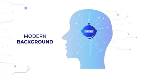 Modern background metaphor of artificial intelligence, modern technologies,.. Stock Illustration