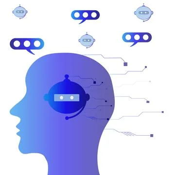 Modern background metaphor of artificial intelligence, modern technologies,.. Stock Illustration